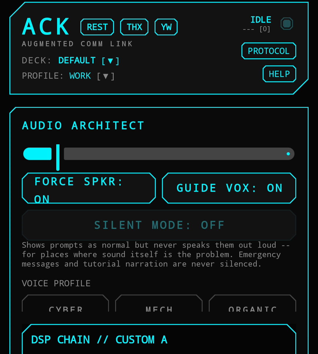 Silent Mode toggle screenshot